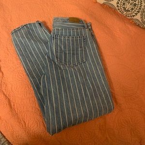 American Eagle Striped Mom Jeans